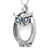 image:imageControse Owl Birthstone Necklace  Stainless Steel Pendant with Crystals and 27 Chain03March  Blue