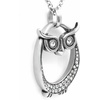 image:imageControse Owl Birthstone Necklace  Stainless Steel Pendant with Crystals and 27 Chain05May  Green