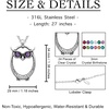 image:imageControse Owl Birthstone Necklace  Stainless Steel Pendant with Crystals and 27 Chain05May  Green