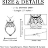image:imageControse Owl Necklace Watchful Owl Bird Pendant Adorned with Clear Crystals