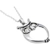 image:imageControse Owl Necklace Watchful Owl Bird Pendant Adorned with Clear Crystals
