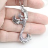 image:imageControse Phoenix Necklace with 17 Clear Crystals  Phoenix Rising