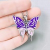 image:imageControse Purple Butterfly Necklace  Stainless Steel Pendant with Epoxy Detailing