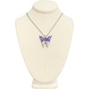 image:imageControse Purple Butterfly Necklace  Stainless Steel Pendant with Epoxy Detailing