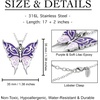 image:imageControse Purple Butterfly Necklace  Stainless Steel Pendant with Epoxy Detailing