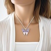 image:imageControse Purple Butterfly Necklace  Stainless Steel Pendant with Epoxy Detailing
