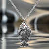 image:imageControse Red Crystal Eyed Fossil Fish Necklace