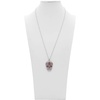 image:imageControse Red Sugar Skull Necklace with two Jet Hematite Crystals  Muerte Roja