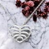 image:imageControse Ribcage Necklace  Heart Pendant Design with Crystal