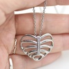 image:imageControse Ribcage Necklace  Heart Pendant Design with Crystal