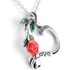 image:imageControse Rose Garden Heart NecklaceRed Rose