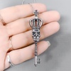 image:imageControse Royal Skull Key Necklace  Crowned Gothic Pendant