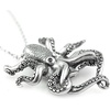 image:imageControse SilverToned Stainless Steel Black eyed Octopus Necklace with Pendant 18  20 Adjustable Chain