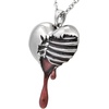 image:imageControse SilverToned Stainless Steel Bleeding Heart Necklace with Pendant