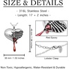 image:imageControse SilverToned Stainless Steel Bleeding Heart Necklace with Pendant