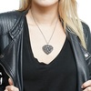 image:imageControse SilverToned Stainless Steel Captivated Souls Heart Necklace