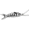 image:imageControse SilverToned Stainless Steel Fish Bones Necklace with Pendant 17  19 Adjustable Chain
