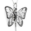 image:imageControse SilverToned Stainless Steel Gossamer Wings Butterfly Necklace 18 20 Adjustable Chain