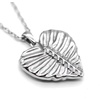 image:imageControse SilverToned Stainless Steel Rib Cage Heart Necklace 17  19 Adjustable Chain