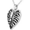 image:imageControse SilverToned Stainless Steel Rib Cage Heart Necklace 17  19 Adjustable Chain
