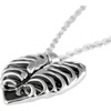 image:imageControse SilverToned Stainless Steel Rib Cage Heart Necklace 17  19 Adjustable Chain