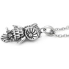 image:imageControse SilverToned Stainless Steel Sparkly Crystal Eyed Owl Necklace