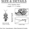 image:imageControse SilverToned Stainless Steel Sparkly Crystal Eyed Owl Necklace