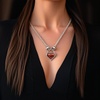 image:imageControse Skull Heart Necklace  Pure Hearts Will Find You