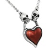 image:imageControse Skull Heart Necklace  Pure Hearts Will Find You