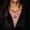 image:imageControse Skull Necklace  cool skull pendant with 42 crystals