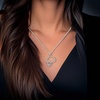 image:imageControse Skull Pendant Necklace with CrystalEncrusted Line Design