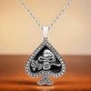 image:imageControse Skull and Rose Ace of Spades Necklace
