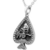 image:imageControse Skull and Rose Ace of Spades Necklace