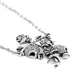 image:imageControse Skull and Rose Necklace with Clear Crystals Gothic Love Pendant Til Death Do Us Part Jewelry for Women