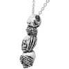 image:imageControse Speak No Evil Hear No Evil See No Evil Skull Necklace with Pendant 27 316L Stainless Steel Necklace