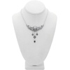 image:imageControse Stainless Steel Skull and Roses Necklace 15  17 AdjustableSilverToned