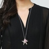 image:imageControse Starfish Necklace for Women SilverPlated Pendant with Crystal Accents OceanInspired Jewelry Gift Adjustable Long Chain Statement Necklace