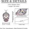 image:imageControse Sugar Skull Necklace Heart Eyes Skull Pendant