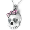 image:imageControse Sweetheart Skull Necklace  Pink Bow amp Heart Eyes