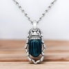 image:imageControse Teal Blue Beetle Necklace  Cleopatras Delight