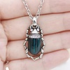image:imageControse Teal Blue Beetle Necklace  Cleopatras Delight