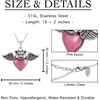 image:imageControse Winged Heart Necklace Pink Heart with Wings and Crown Skull or Pig Design Stainless Steel PendantWings and Pig