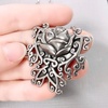 image:imageControse Womens Antiique SilverToned Stainless Steel Every Rose Has Its Thorn  Butterfly Rose Necklace