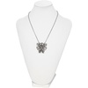 image:imageControse Womens Antiique SilverToned Stainless Steel Every Rose Has Its Thorn  Butterfly Rose Necklace