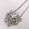 image:imageControse Womens Antiique SilverToned Stainless Steel Every Rose Has Its Thorn  Butterfly Rose Necklace