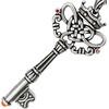 image:imageControse Womens Antiique SilverToned Stainless Steel Monarch  Small Key Necklace