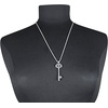 image:imageControse Womens Antiique SilverToned Stainless Steel Unlock  Small Key Necklace 24 26 Adjustable Chain
