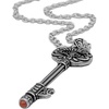 image:imageControse Womens Antiique SilverToned Stainless Steel Unlock  Small Key Necklace 24 26 Adjustable Chain