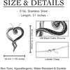 image:imageControse Womens SilverToned Heart Shaped Stainless Steel Dark and Bright Tentacle Octopus Necklace 31