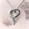 image:imageControse Womens SilverToned Heart Shaped Stainless Steel Dark and Bright Tentacle Octopus Necklace 31